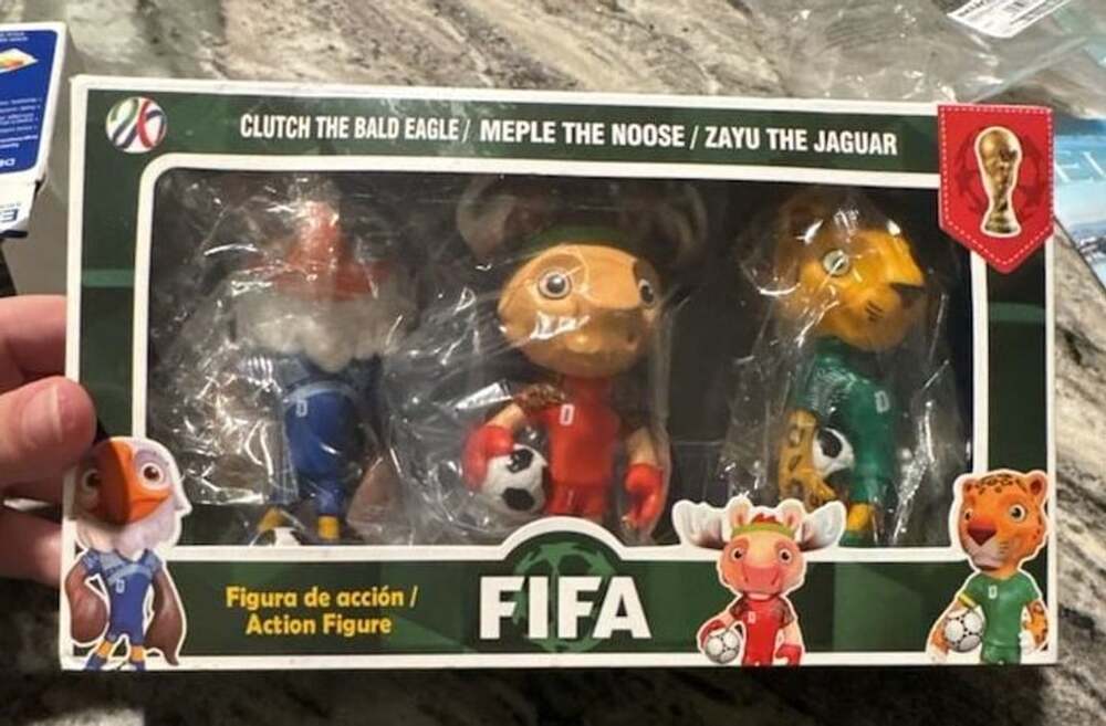 2026 World Cup Mascot Figurines Set of 3, Clutch Maple & Zayu Collectible Soccer